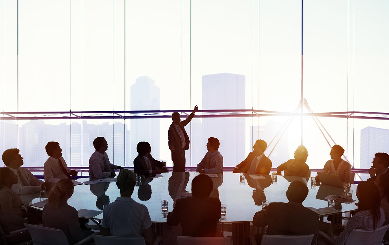 Business Meeting full of people