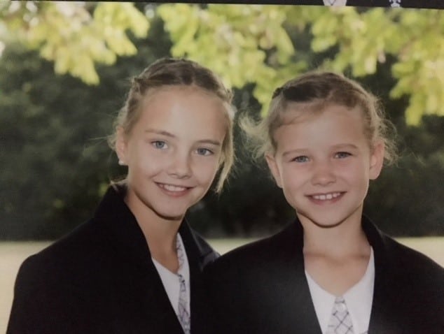 Kasey's daughter, Paige, nine, and Tilly, seven