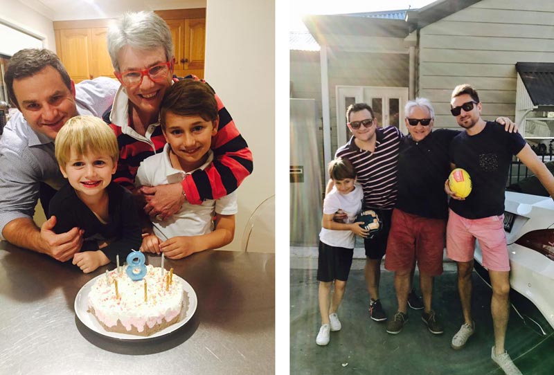 double photo of Kent's family