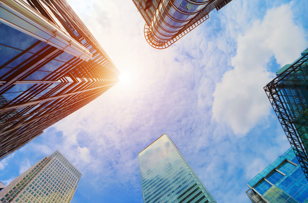 Modern business high-rise buildings and skyscrapers