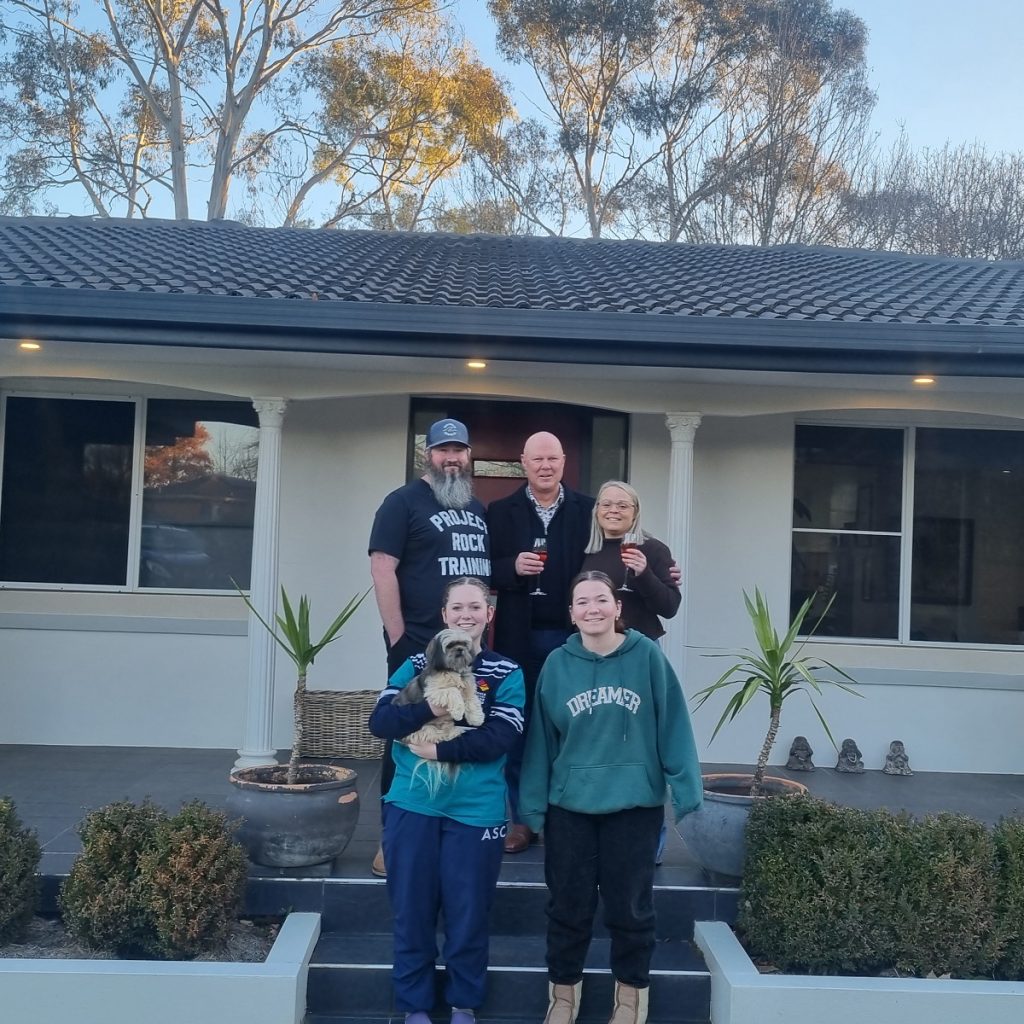 Martin, Rob, Emily and two of Martin's 3 kids