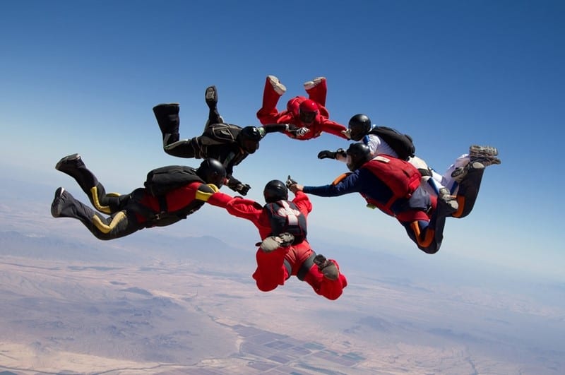 Sky diving