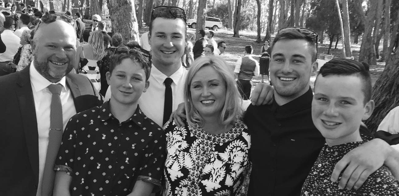 Steve Sewell with his family
