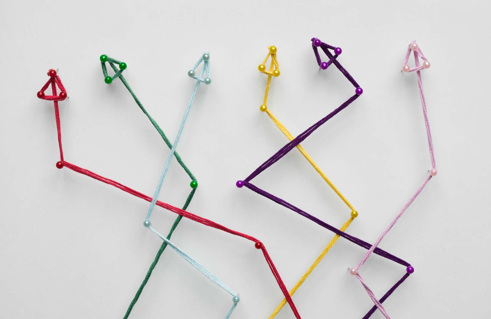 Zig-zag thread arrows in chart